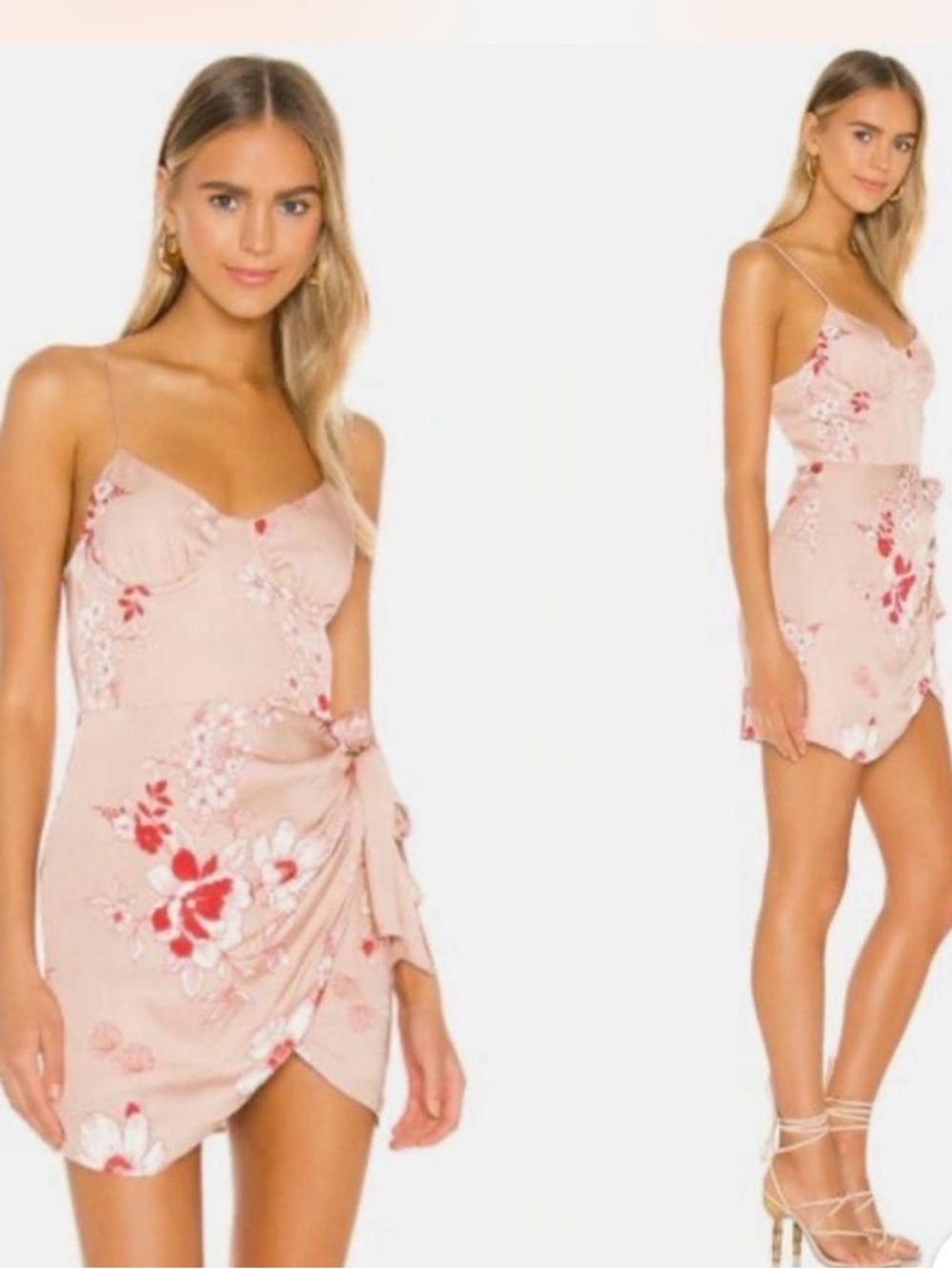 Camila Coelho Blush Pink Floral Mini Dress